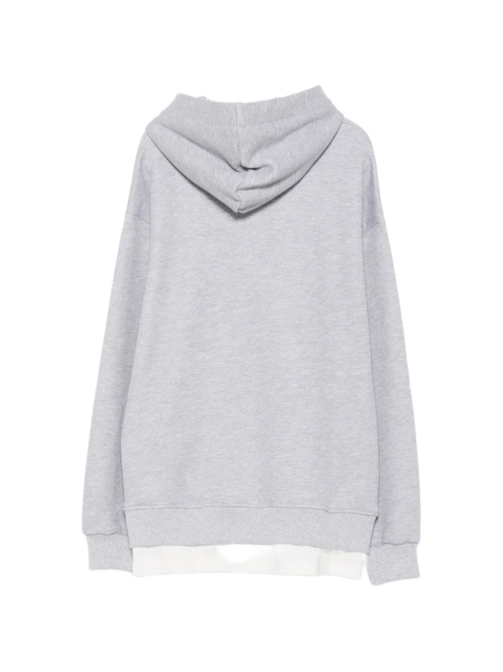 MSGM Kids Hoodie met gelaagd effect en tekst Grijs