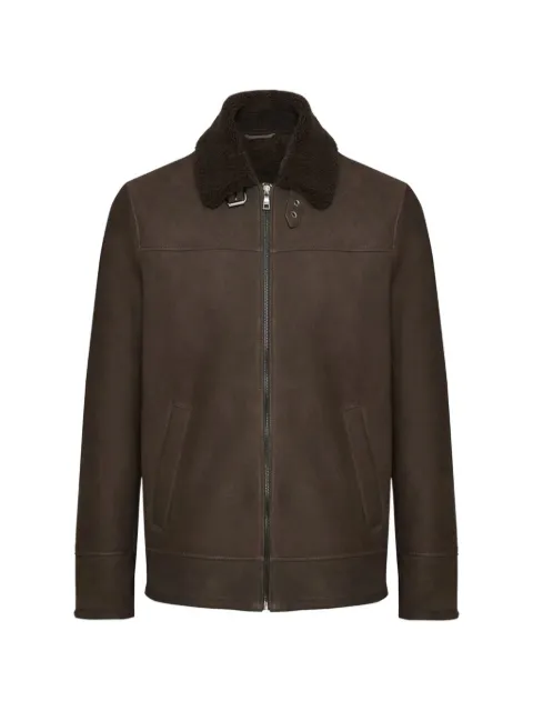 BIGARDINI Matt shearling-collar zip-up jacket
