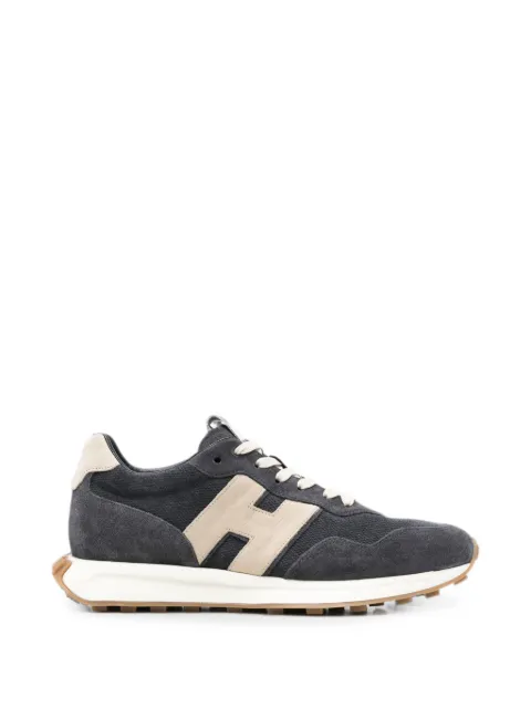 Hogan logo-patch panelled sneakers