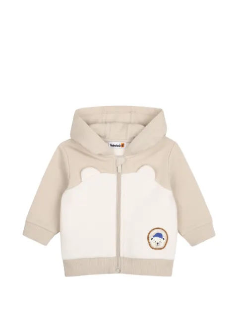 Timberland Kids hoodie à fermeture zippée et oreilles d'ourson