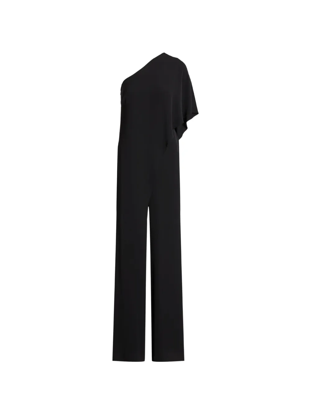 Lauren Ralph Lauren Cape Georgette one-shoulder draped jumpsuit - Schwarz