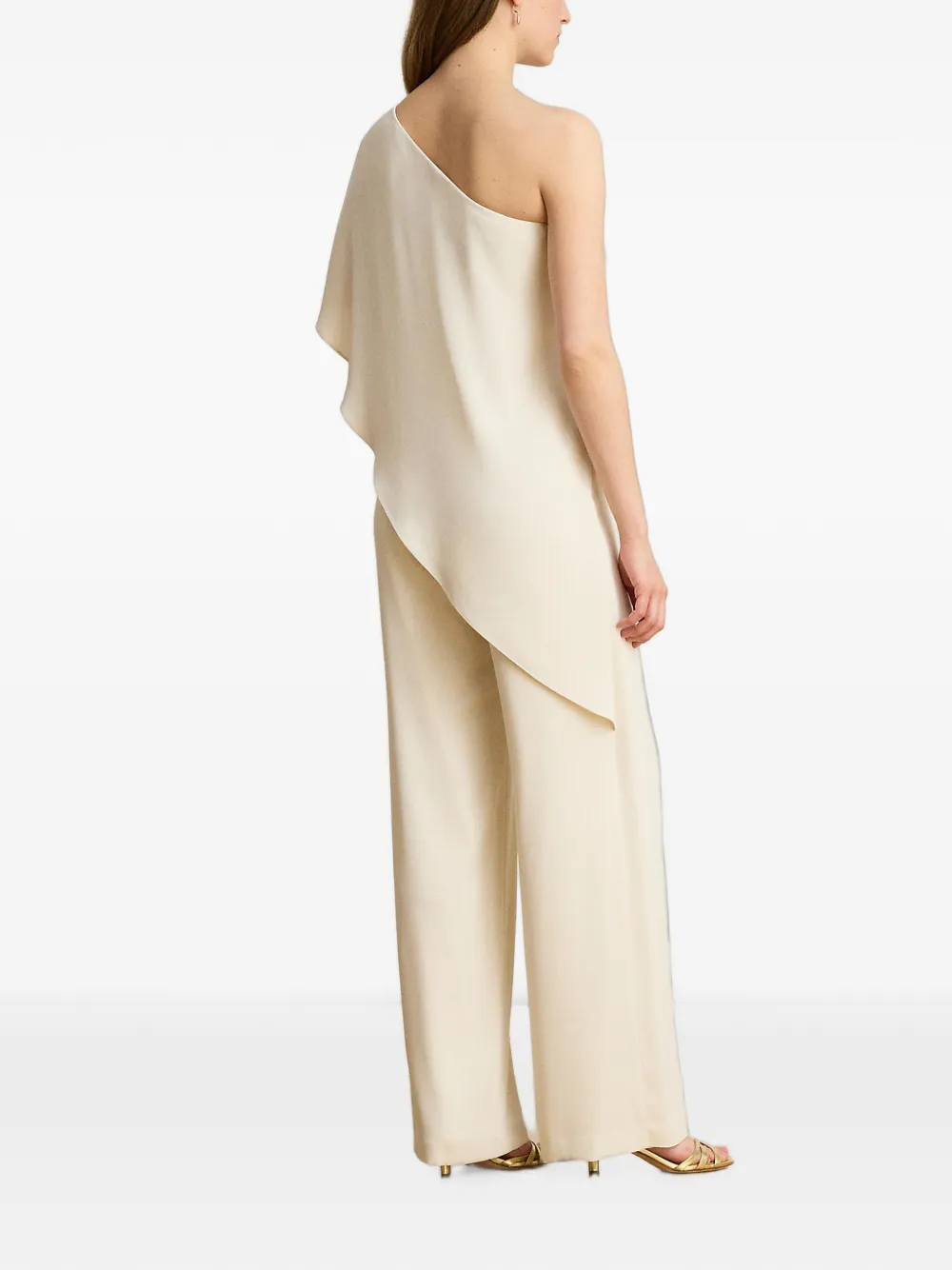 Lauren Ralph Lauren Asymmetrische jumpsuit Beige