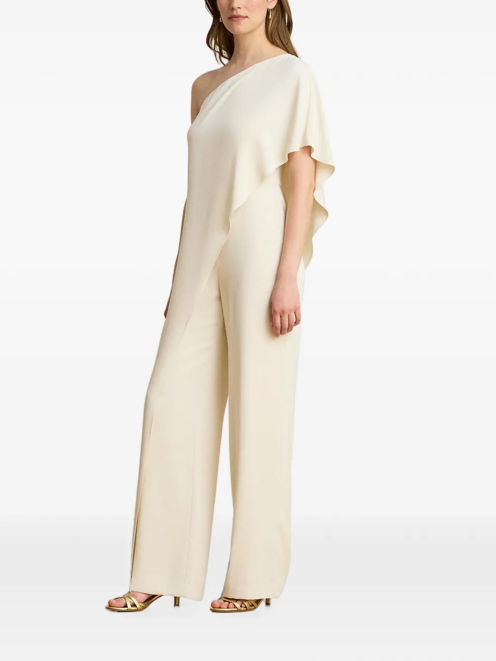 Lauren Ralph Lauren Asymmetrische jumpsuit Beige