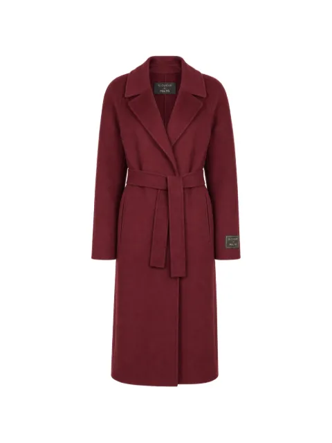 slowear belted raglan-sleeve coat