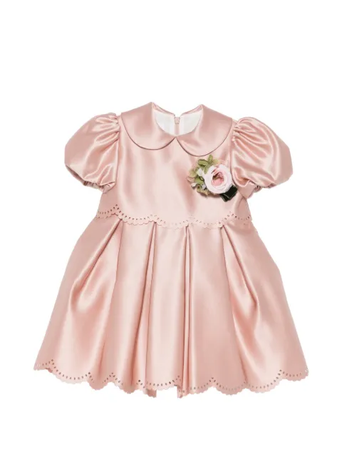 Colorichiari broderie-anglaise floral-appliqué dress