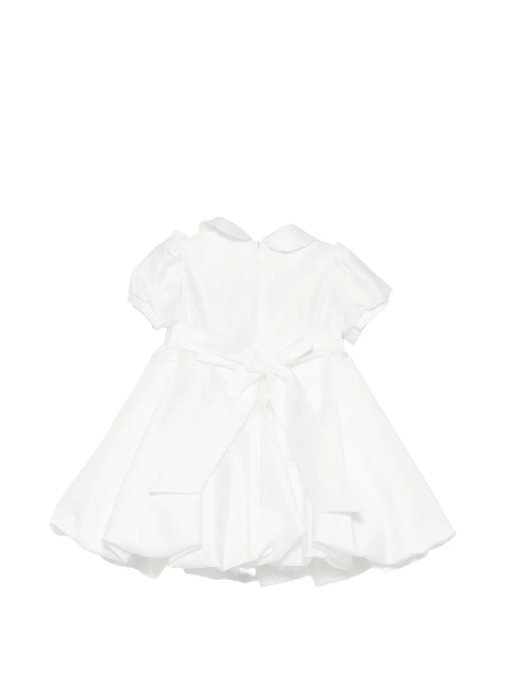 Colorichiari Jurk met bloemdetail en ruches Wit