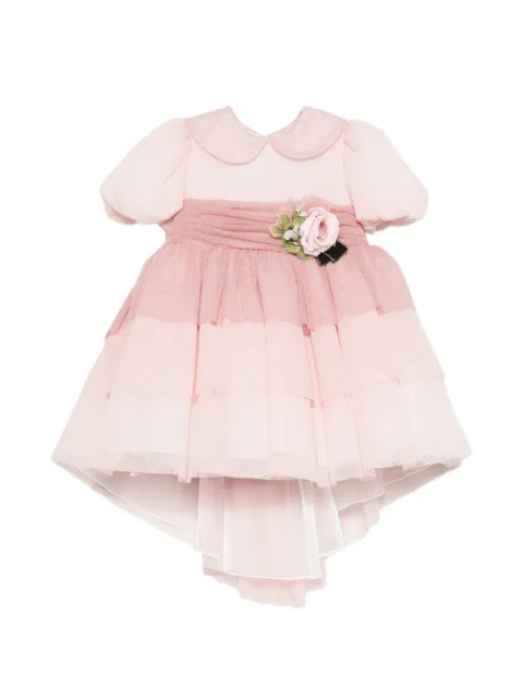 Colorichiari floral-appliqué tiered dress