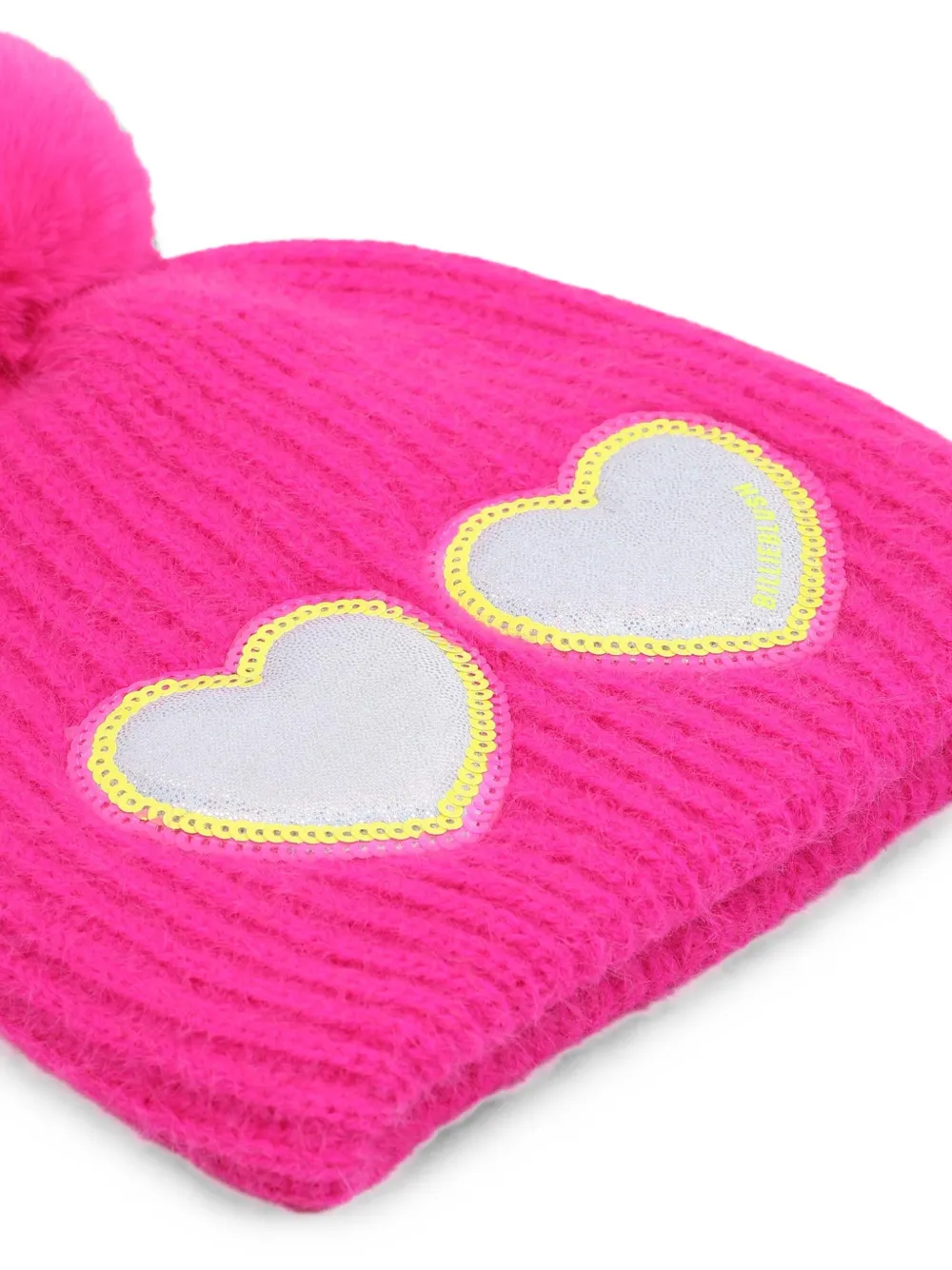 Billieblush Muts met pompon en hartpatch Roze