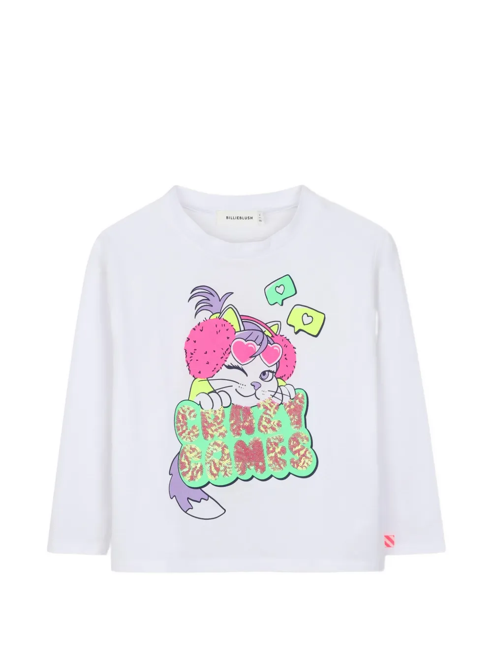 Billieblush T-shirt verfraaid met pailletten en print Wit