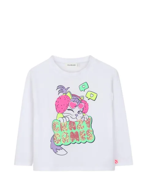 Billieblush sequin-embellished graphic-print T-shirt