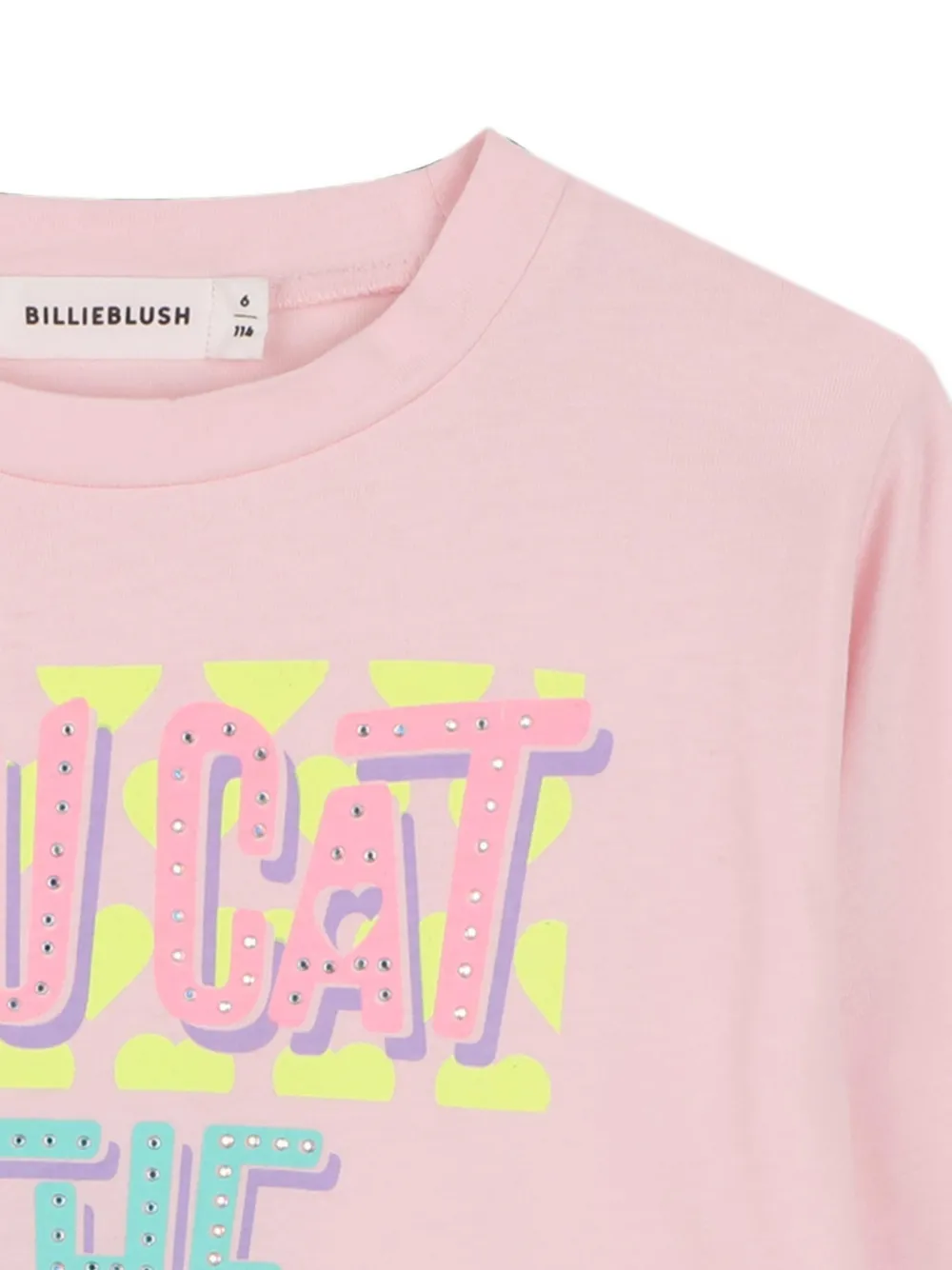 Billieblush T-shirt verfraaid met kristallen en print Roze