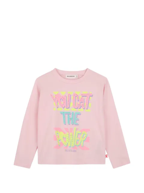 Billieblush crystal-embellished slogan-print T-shirt