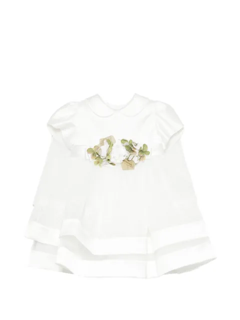Colorichiari floral-applqiué tiered dress