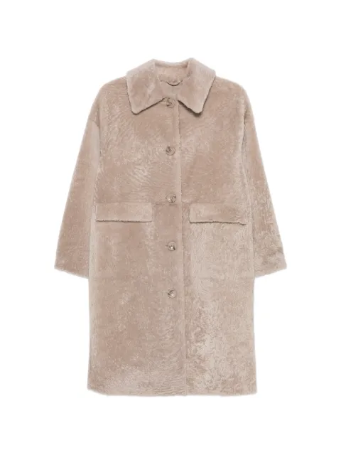 Manzoni 24 shearling-finish button-down coat