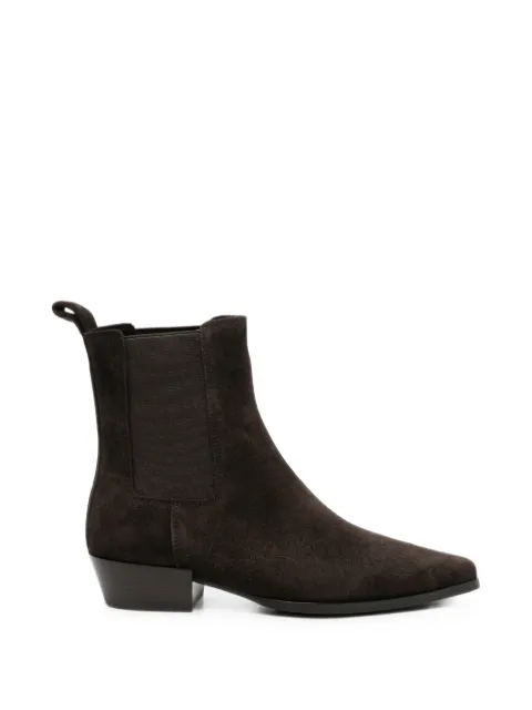 strategia shoes suede-finish pointed-toe boots