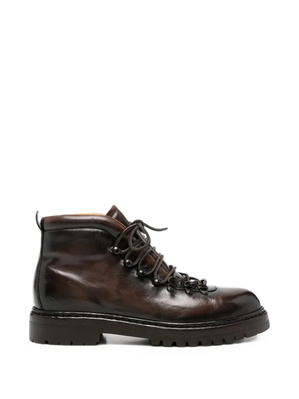 Officine Creative lace-up leather ankle boots Bruin