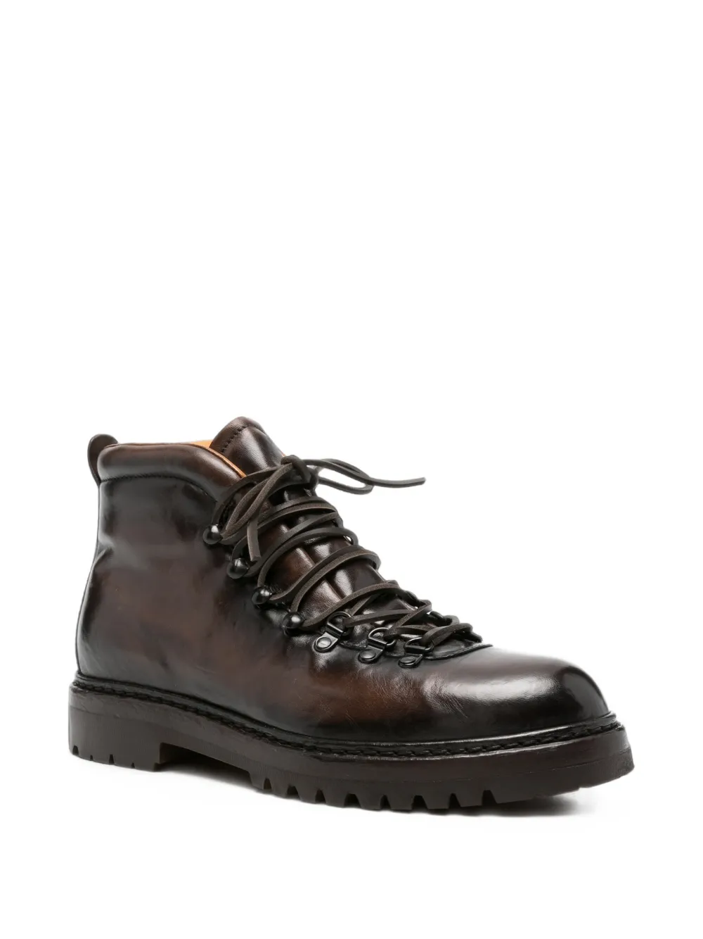 Officine Creative lace-up leather ankle boots Bruin