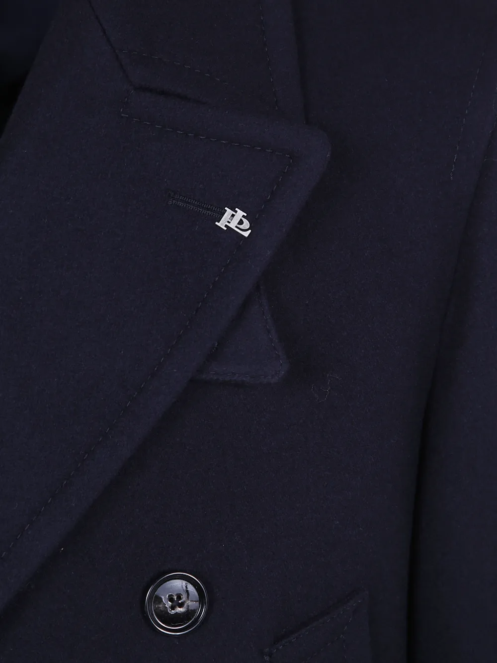 Tagliatore Wollen jas met dubbele rij knopen Blauw