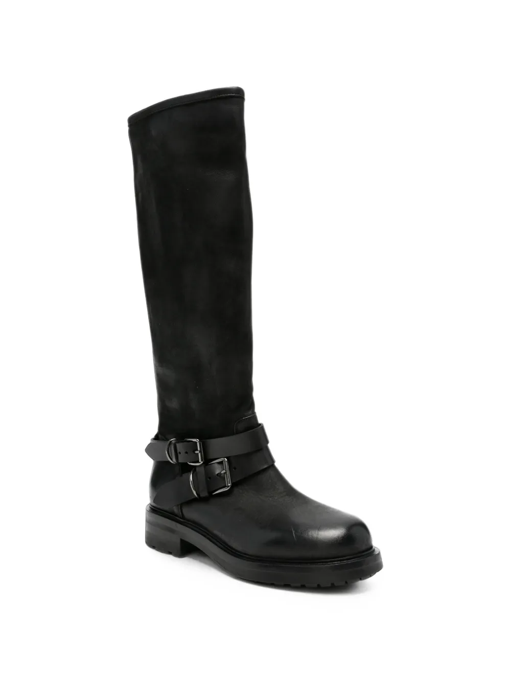 strategia shoes Knielaarzen met gespbandje Zwart