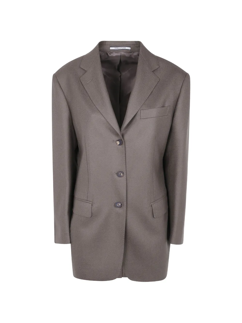 Tagliatore twill single-breasted blazer - Grün