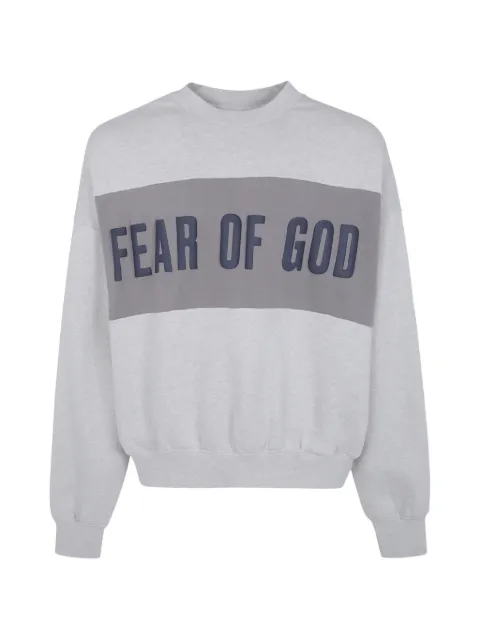 FEAR OF GOD ESSENTIALS cropped Relaxed panelled sweatshirt
