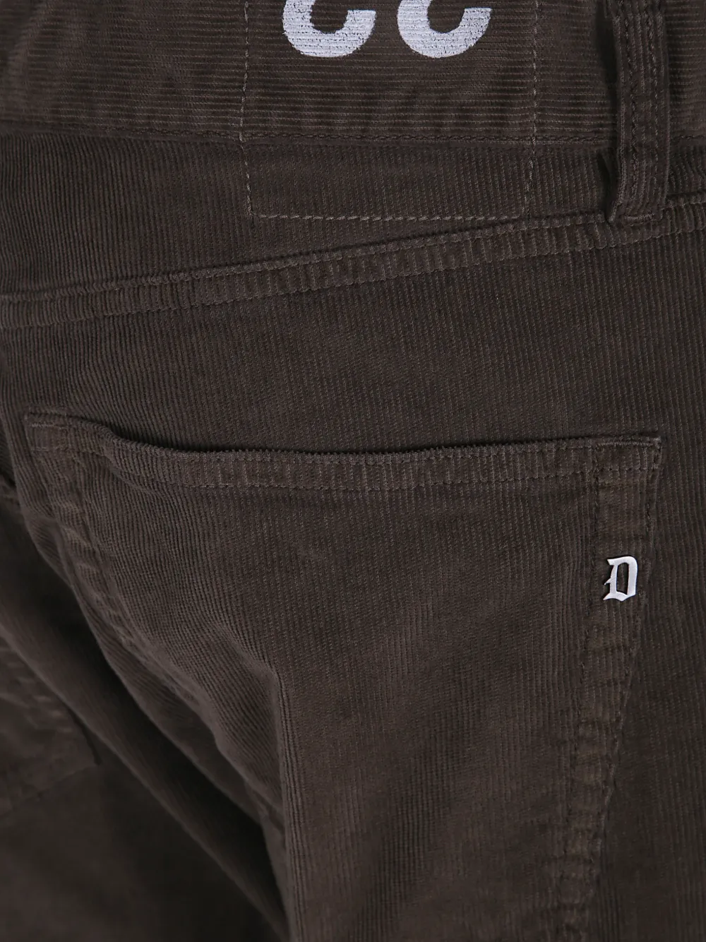 DONDUP Icon ribfluwelen straight broek Bruin