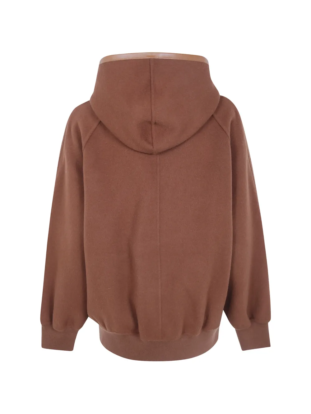 Semicouture Sharleen jack met capuchon en leren afwerking Bruin