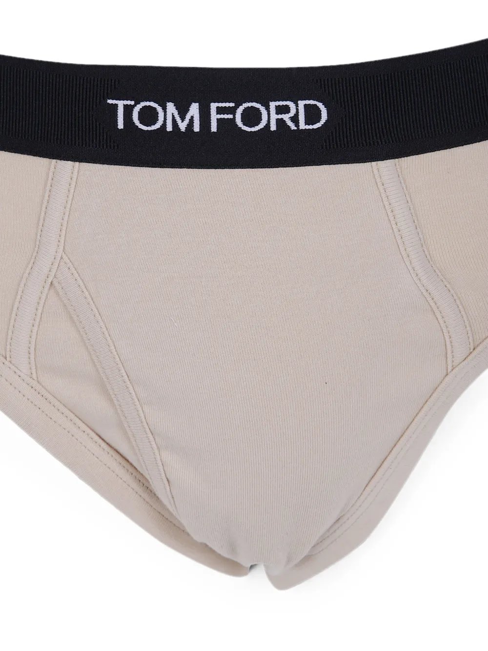 TOM FORD Slip met logoband Beige