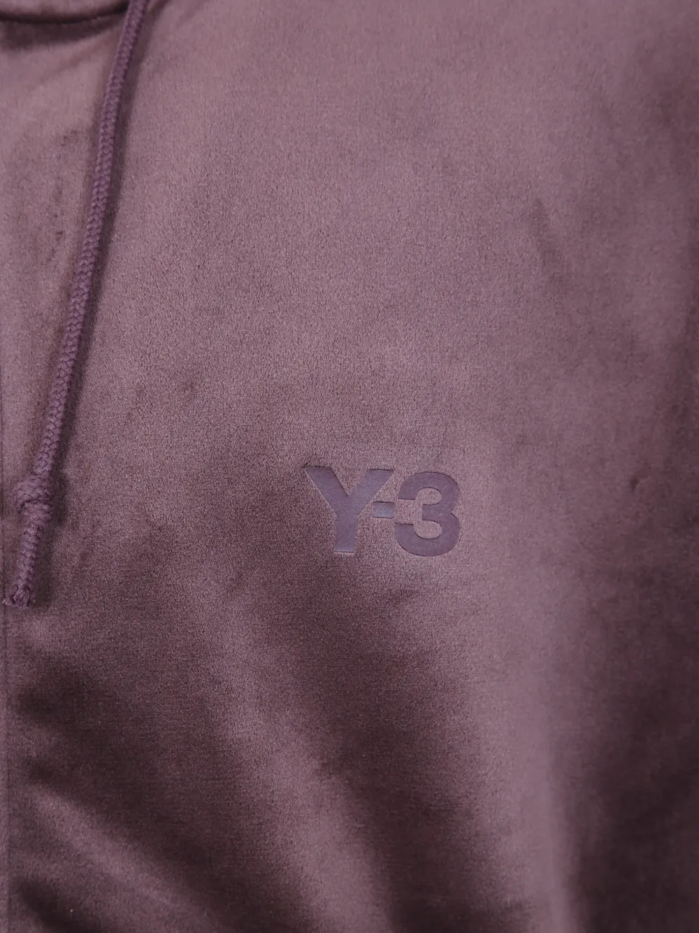 Y-3 By Yohji Yamamoto Vintage Hoodie met fluwelen-effect Paars