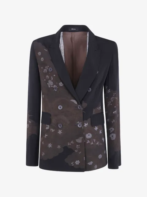 IBRIGU floral-print double-breasted blazer