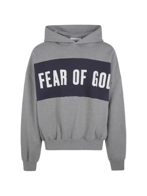 FEAR OF GOD ESSENTIALS cropped relaxed panelled hoodie