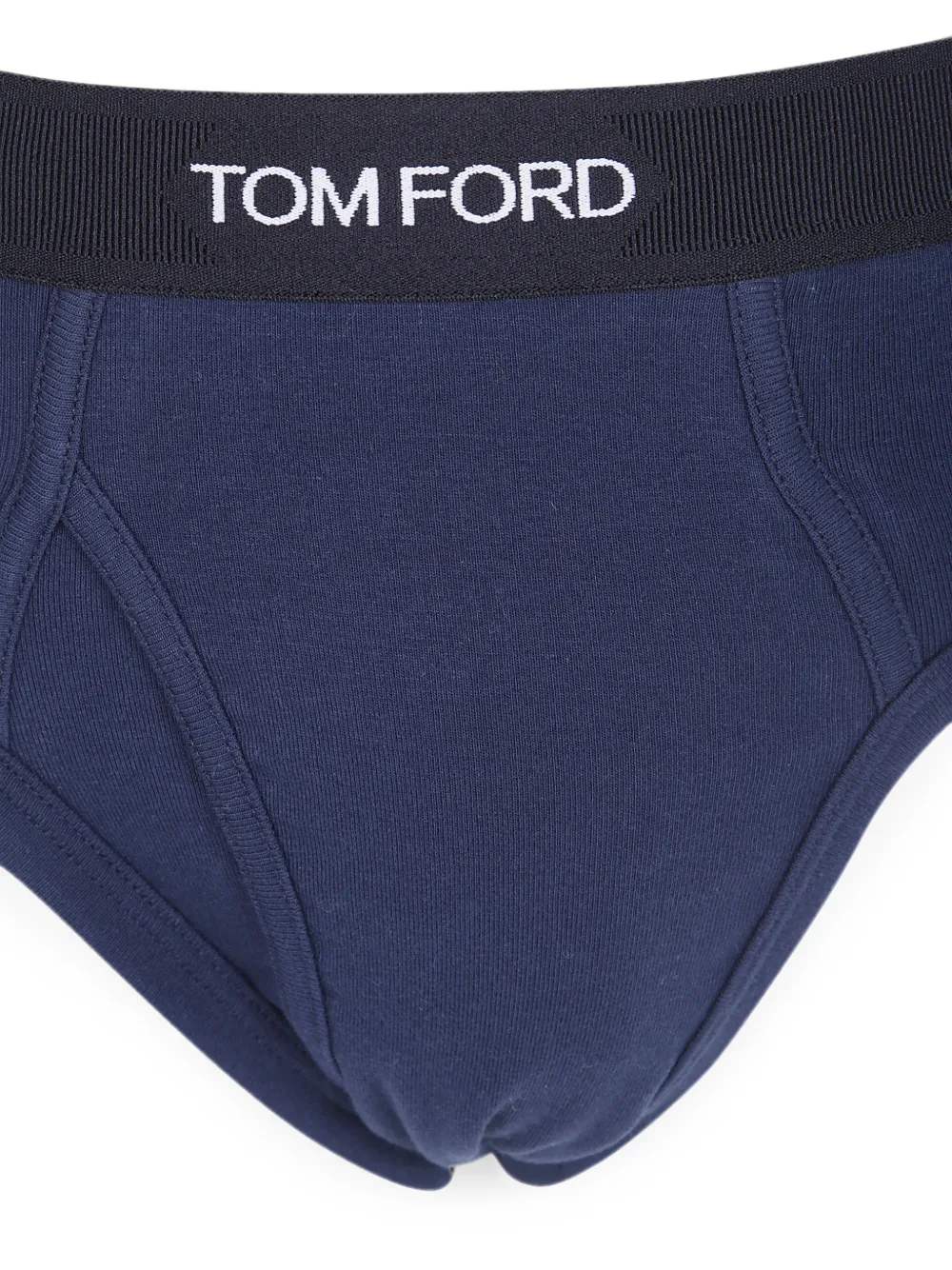 TOM FORD Katoenen slip met logoband Blauw