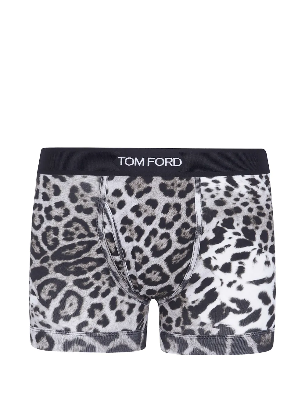 TOM FORD leopard-print cotton boxers - Grigio
