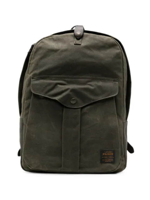 Filson logo-patch cotton backpack