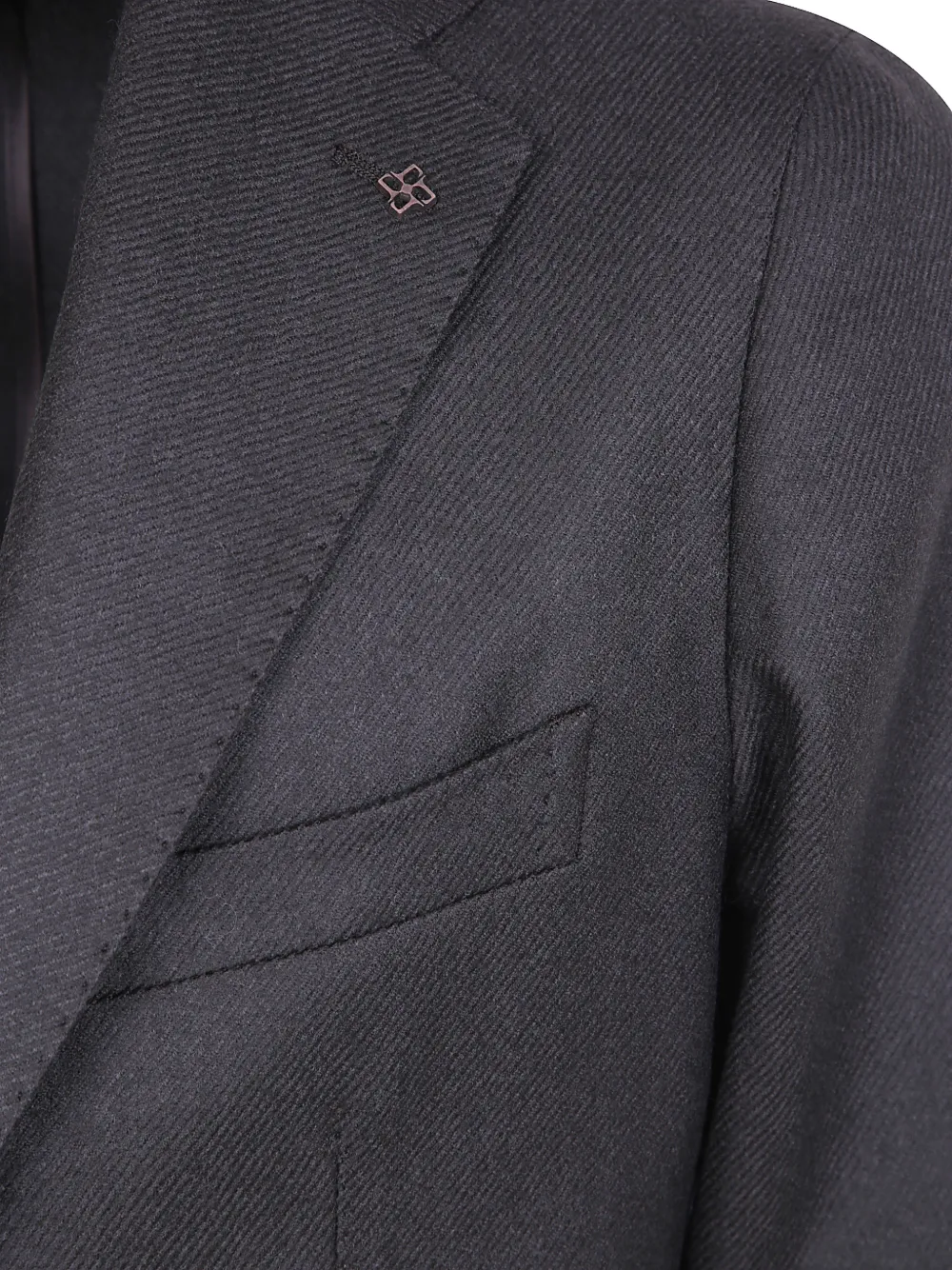 Tagliatore Montecarlo twill geweven blazer met gekerfde revers Bruin