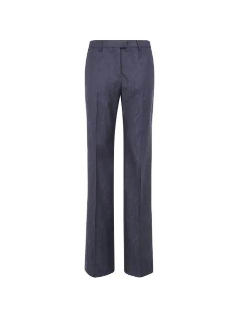 ETRO wool jacquard trousers with arnica motif