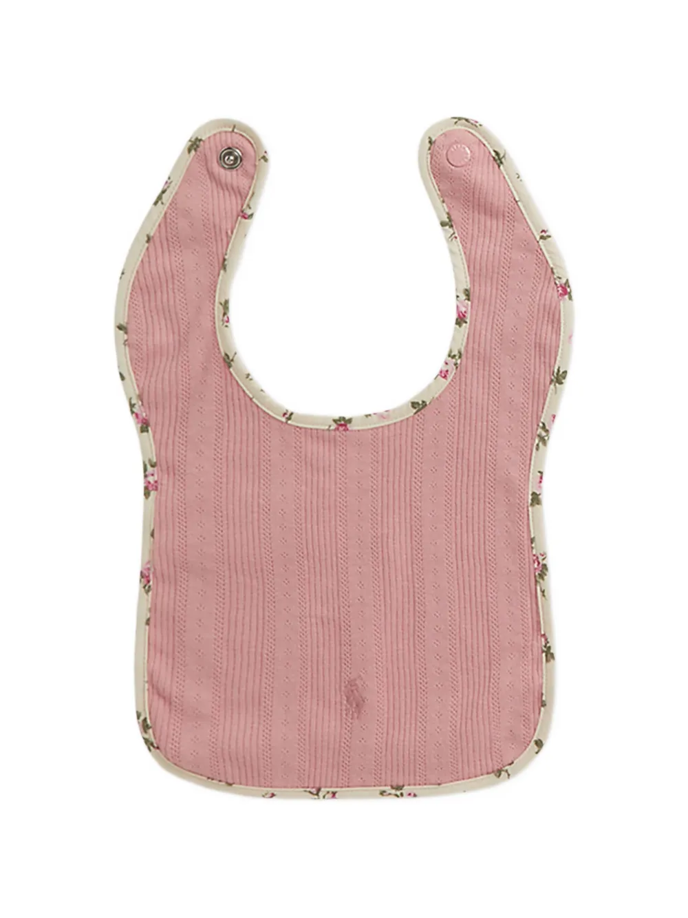 POLO RALPH LAUREN KIDS Driedelige romperset met pointelle-breisel en bloemenafwerking Roze