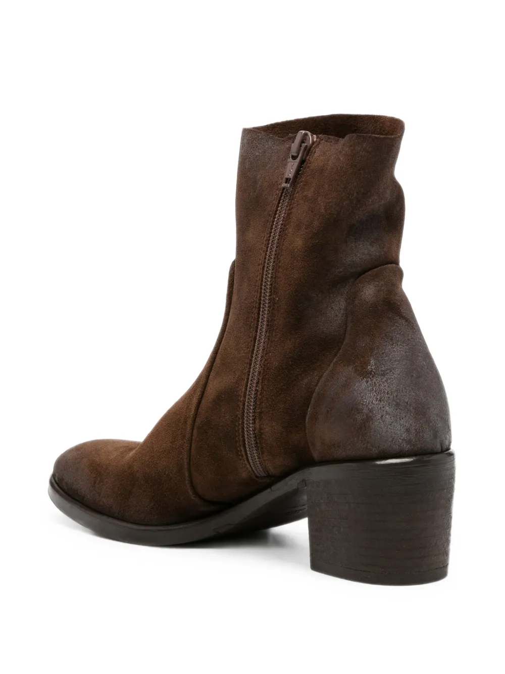strategia shoes Suède laarzen met blokhak Bruin