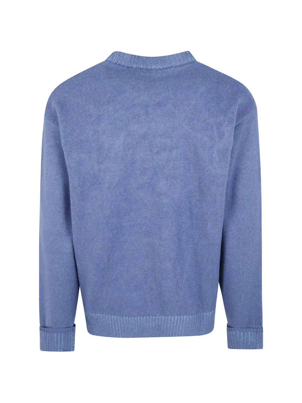 Rains Ribgebreide trui met ronde hals Blauw