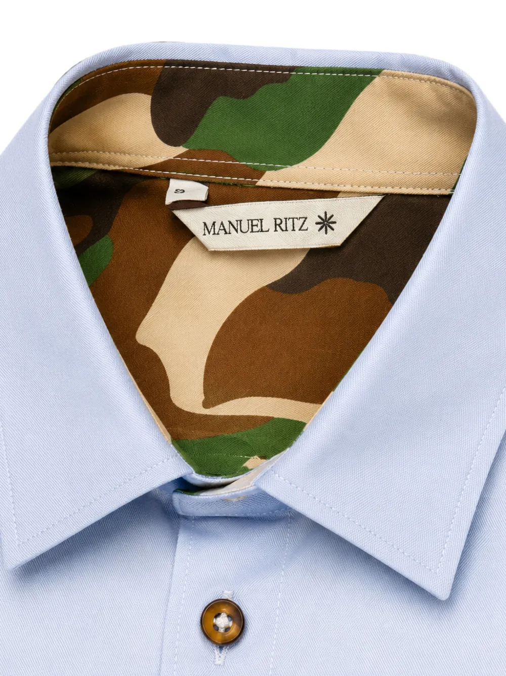 Manuel Ritz Kids shirt met geborduurd logo Blauw