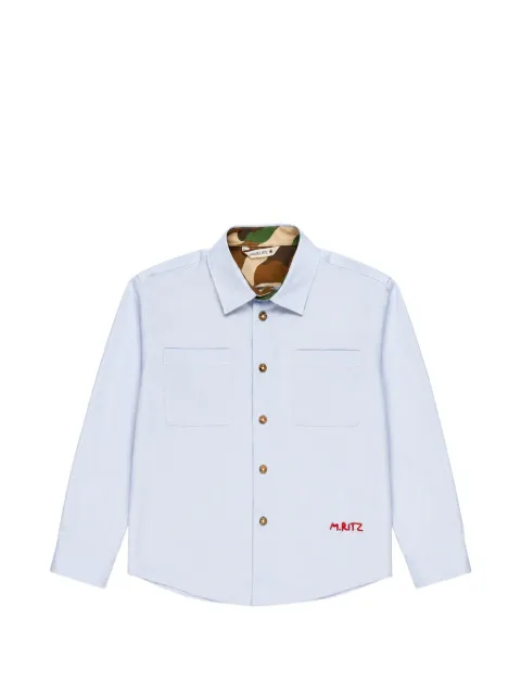 Manuel Ritz Kids logo-embroidered chest-pocket shirt