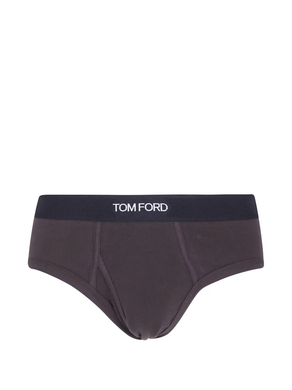 TOM FORD logo-waistband cotton briefs - Marrone