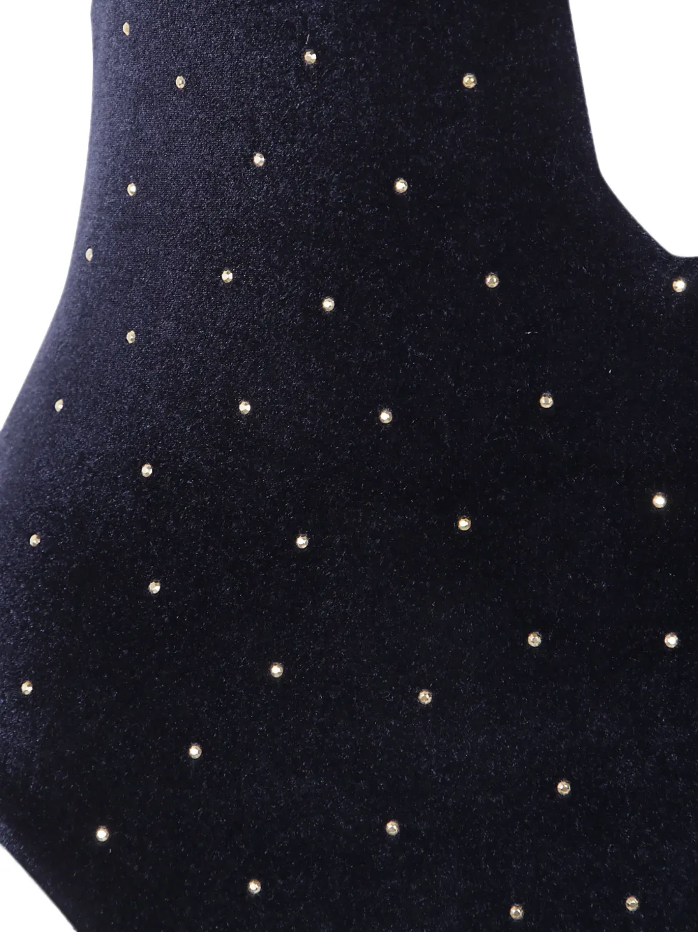 Balmain crystal-embellished halterneck swimsuit Blauw