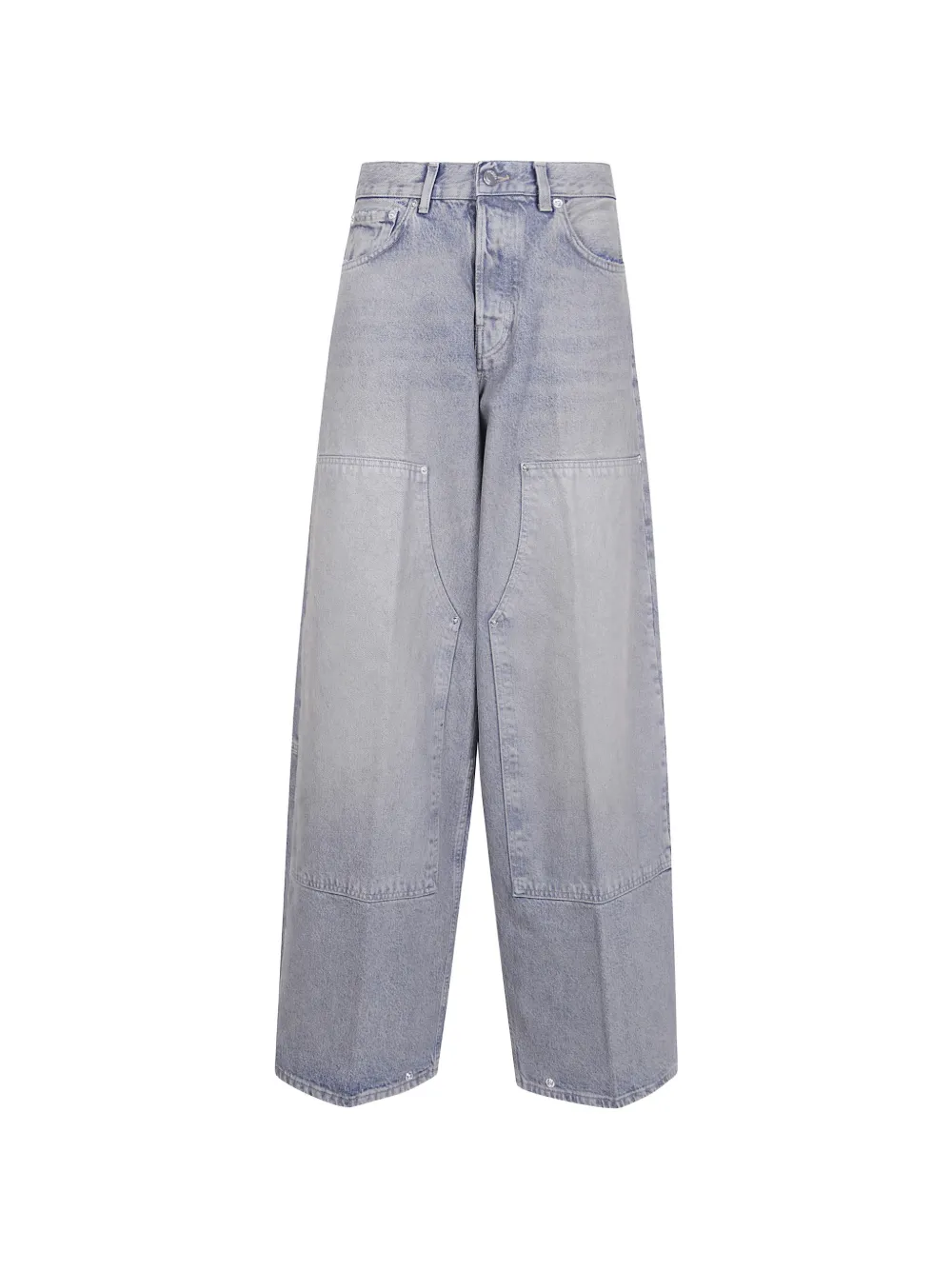 Haikure panelled wide-leg jeans - Blau