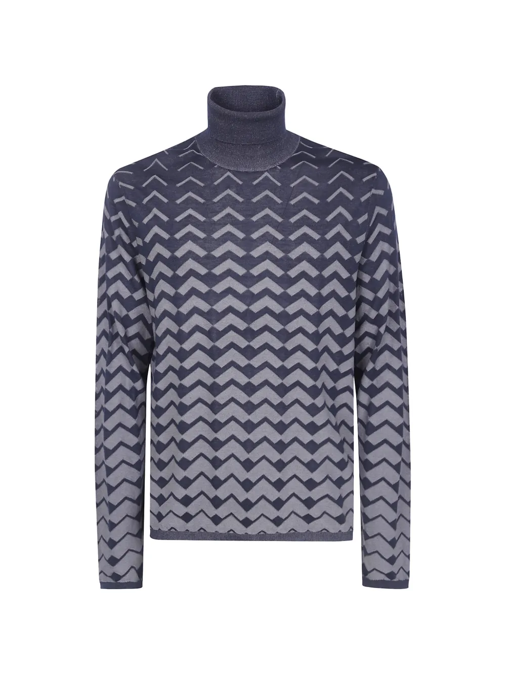 Emporio Armani turtleneck sweater in lyocell blend signature capsule - Nero