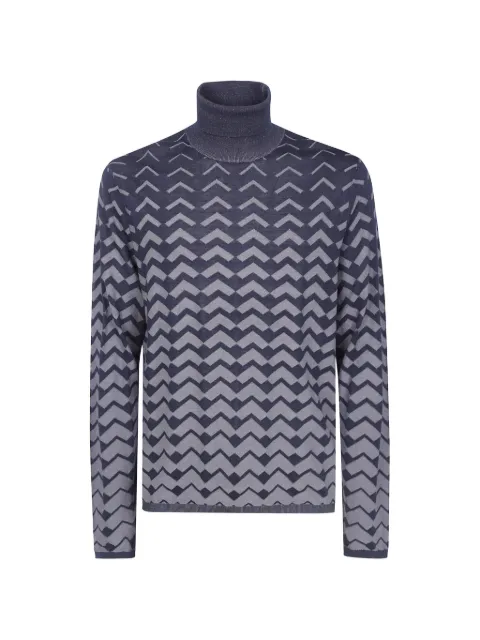Emporio Armani turtleneck sweater in lyocell blend signature capsule