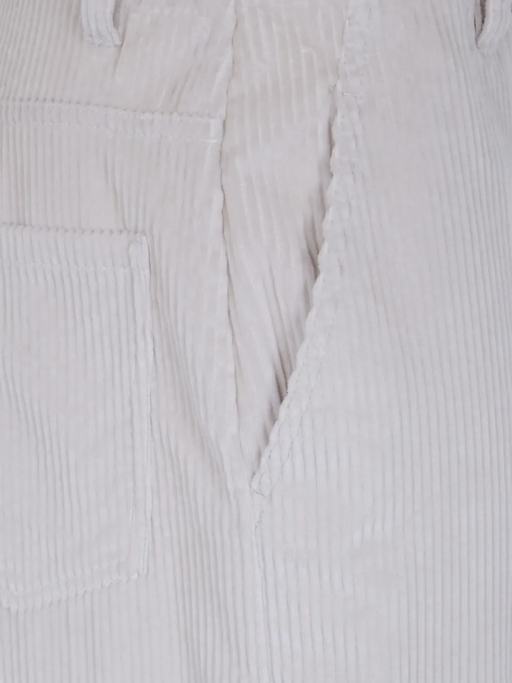 Brunello Cucinelli Ribfluwelen broek met wijde pijpen Beige