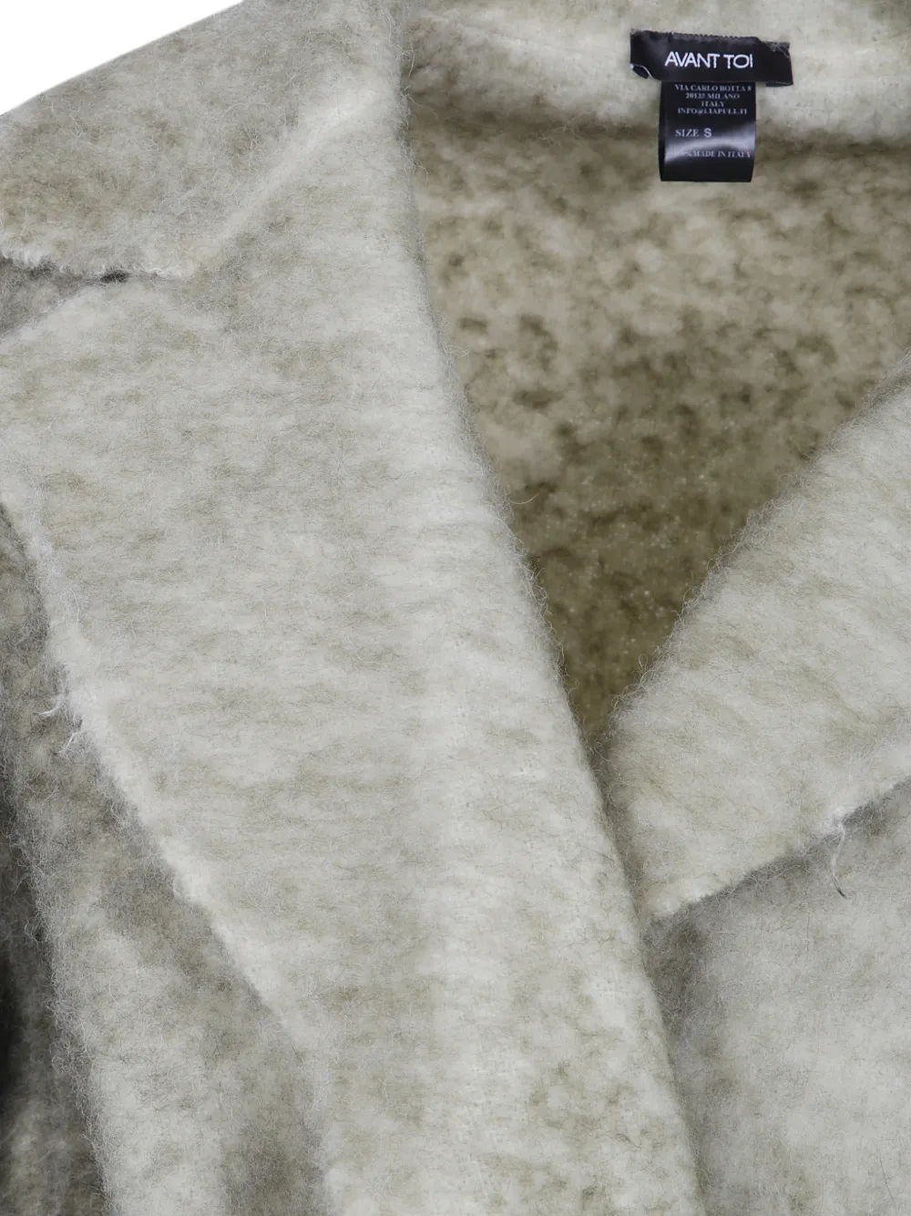 Avant Toi Alpaca jas met ceintuur Grijs