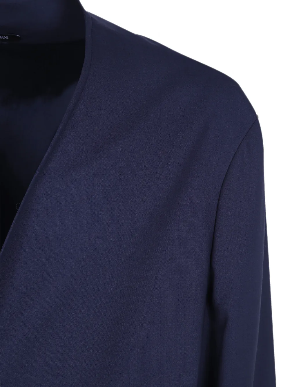 Emporio Armani Kraagloze blazer met dubbele rij knopen Blauw