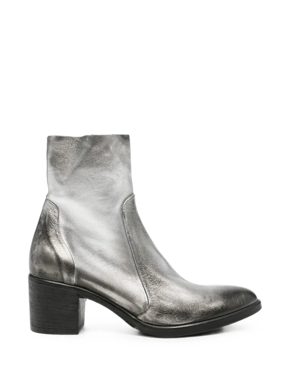 strategia shoes metallic-effect leather ankle boots